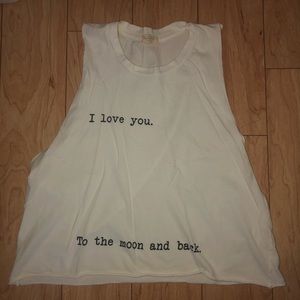 Brandy melville muscle tank i love you